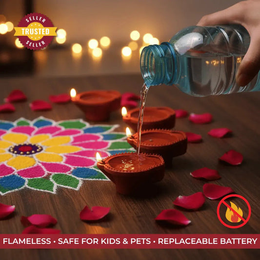 Water Diyas for Decoration | Kids & Pets Friendly