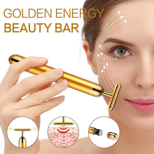 🔥 HOT SALE 🔥 Luxury Skincare 24K Gold Energy Electric Facial Massager Roller (50% OFF)
