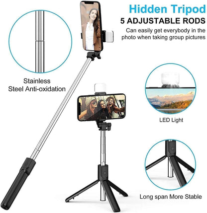 🔥Last Day 50% OFF🔥 MagicGrip Pro – Compact 3-in-1 Selfie Stick Tripod with Remote
