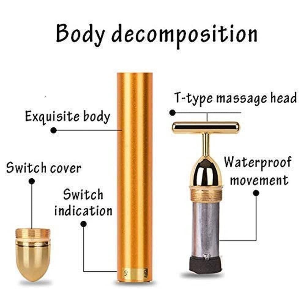 🔥 HOT SALE 🔥 Luxury Skincare 24K Gold Energy Electric Facial Massager Roller (50% OFF)