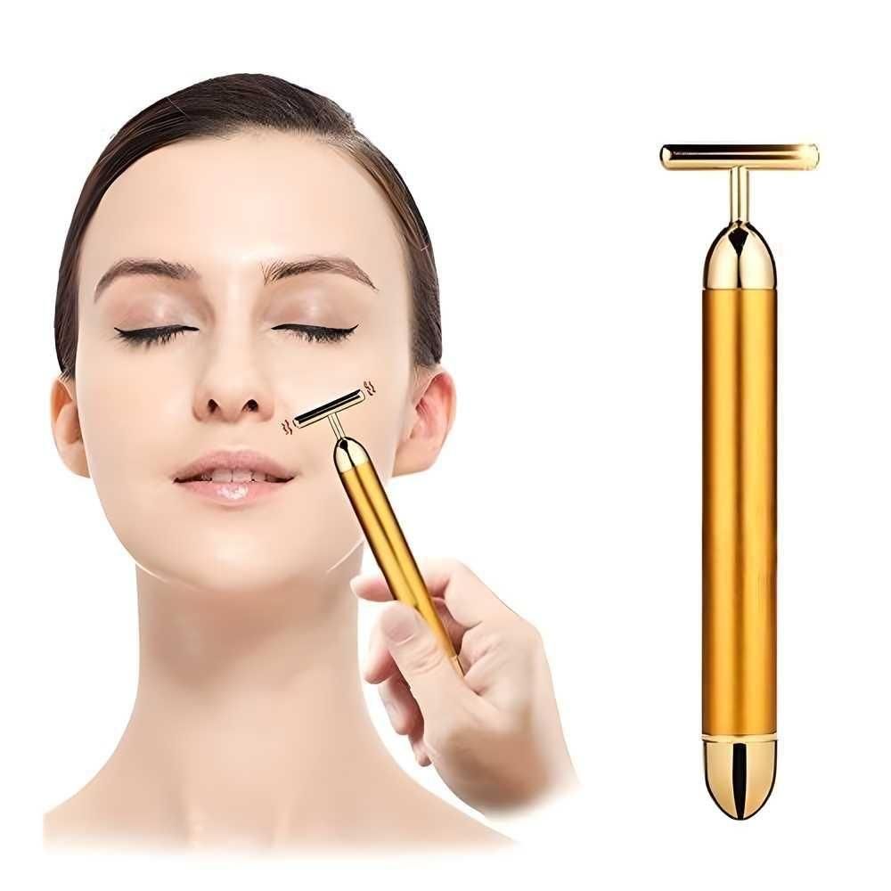 🔥 HOT SALE 🔥 Luxury Skincare 24K Gold Energy Electric Facial Massager Roller (50% OFF)
