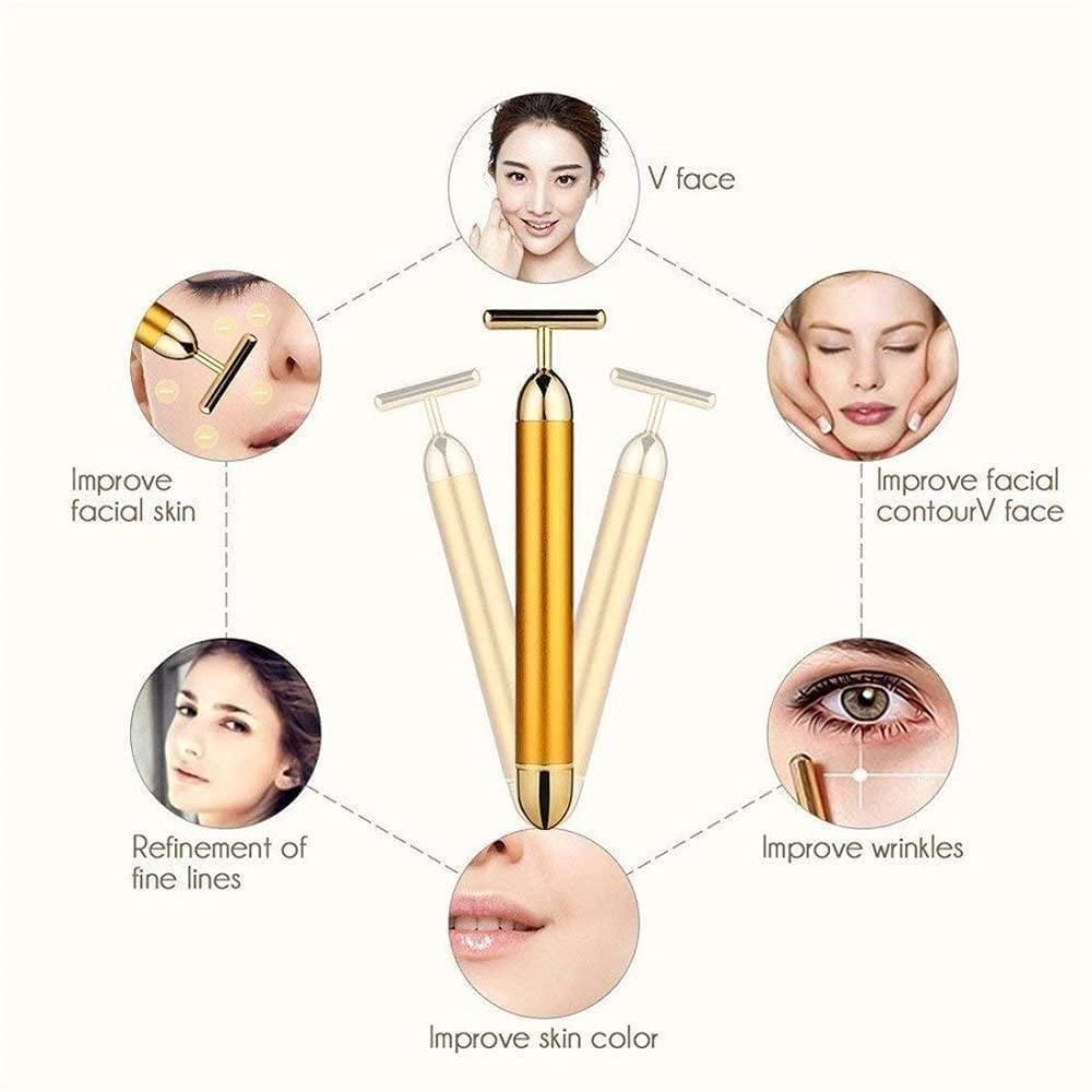 🔥 HOT SALE 🔥 Luxury Skincare 24K Gold Energy Electric Facial Massager Roller (50% OFF)