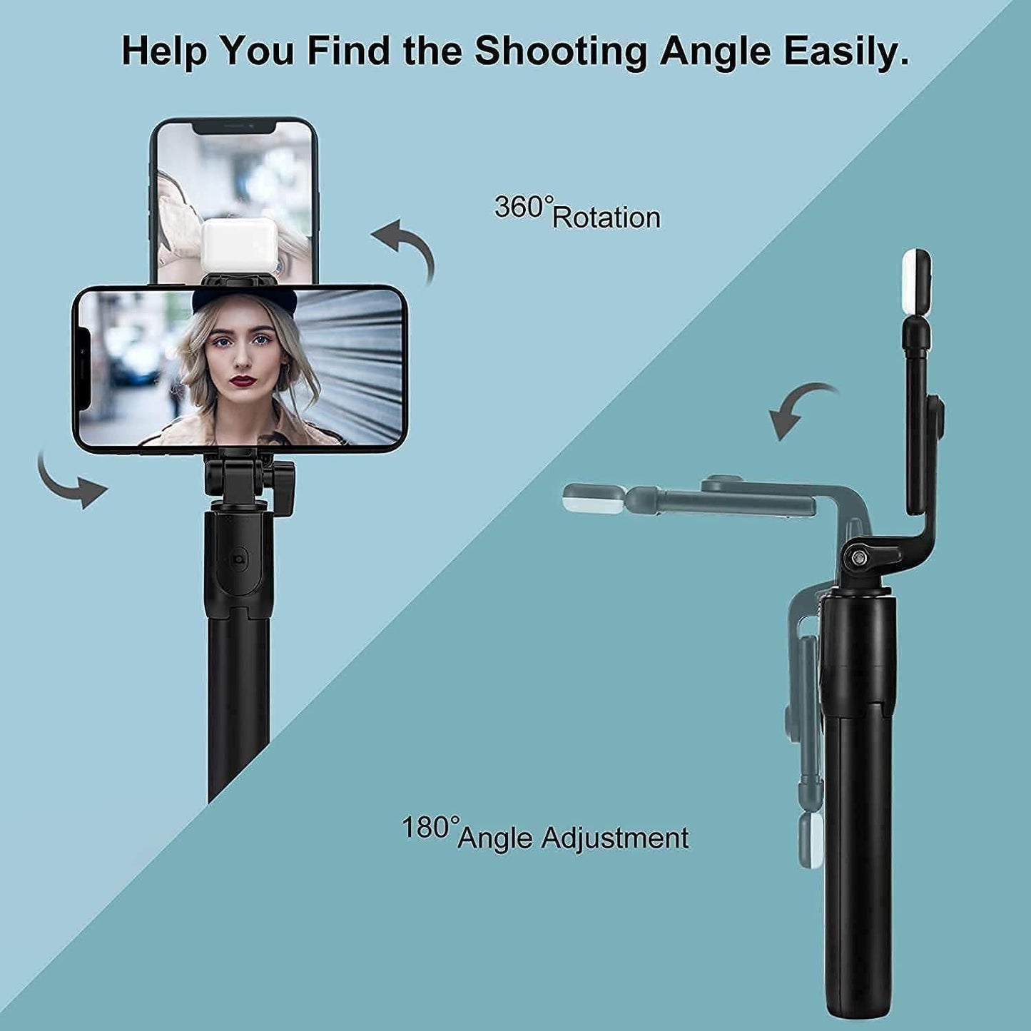 🔥Last Day 50% OFF🔥 MagicGrip Pro – Compact 3-in-1 Selfie Stick Tripod with Remote